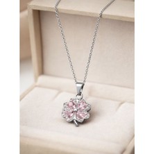 Ekonomik Sepeti Yonca Desenli Çelik Kolye