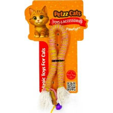 Petzzcats Rope Matatabi ve Çıngırak Sesli Peluş Kedi Oyuncağı Pembe/sarı
