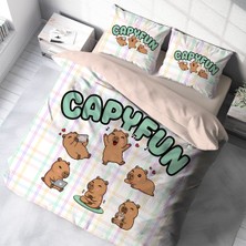 Hediyechy Capybara Temalı Çift Kişilik Nevresim Takımı
