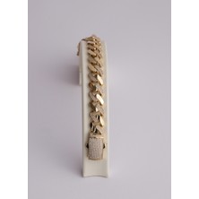 Narin Mücevherat Nar-In Altın Mücevherat Gurmet Taşlı Modern Altın Bileklik 049