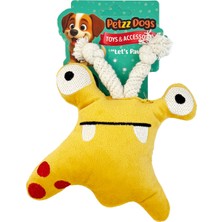 Petzzdogs Kırpık Sesli Dayanıklı Peluş Köpek Çiğneme Oyuncağı Sarı 16X14 cm