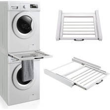 Çamaşır ve Kurutma Makinesi Üstü Sürgülü Çekmeceli Düzenleyici Raf – 61 cm
