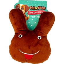 Petzzdogs Sparky Sesli Dayanıklı Peluş Köpek Çiğneme Oyuncağı Kahverengi 16X14 cm