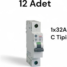 General Electric 1X32A C Tipi 6ka Otomatik Sigorta 12 Adet 1 Kutu