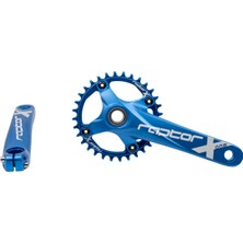 Bike Sky Raptor 32T Mavi Tekli Aynakol – Mtb Dağ Bisikleti Krank, Alüminyum,