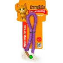 Petzzcats Rope Matatabi ve Çıngırak Sesli Peluş Kedi Oyuncağı Mor