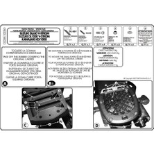 GIVI E528M SUZUKI DL 650-1000 V-STROM (02-11) - KAWASAKI KLV 1000 (04-10) ARKA ÇANTA TAŞIYICI