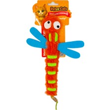 Petzzcats Dragonfly Matatabi ve Çıngırak Sesli Peluş Kedi Oyuncağı Turuncu 22X15 cm