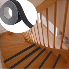 Merdiven Zemin Kaydırmaz Güçlü Bant Yapışkanlı Kaymaz Bant Siyah 25 mm x 5 Metre