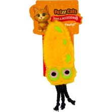 Petzzcats Kalamar Matatabi ve Çıngırak Sesli Peluş Kedi Oyuncağı Sarı 22X7 cm