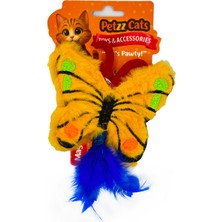 Petzzcats Kelebek Matatabi ve Çıngırak Sesli Peluş Kedi Oyuncağı Sarı 12X15 cm