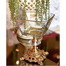 Atabey Home 6 Adet Metal Döküm Ayaklı Gold Detaylı Magnolia-Kase-Dondurmalık-Şekerlik Lav KRN260