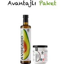 Avofarm %100 Organik Hindistan Cevizi Yağı 150ML (Soğuk Sıkım) +  %100 Avokado Yağı 250ML (Soğuk Sıkım)