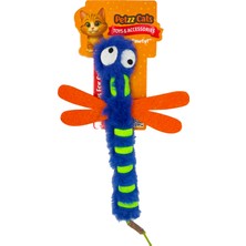 Petzzcats Dragonfly Matatabi ve Çıngırak Sesli Peluş Kedi Oyuncağı Mavi 22X15 cm