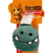 Petzzcats Ming Matatabi ve Çıngırak Sesli Peluş Kedi Oyuncağı Yeşil 9x7 cm