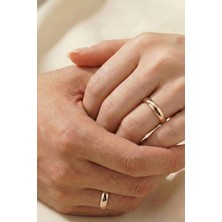 Zümrüt Sarraf 14 Ayar Altın 5 mm Rose Alyans