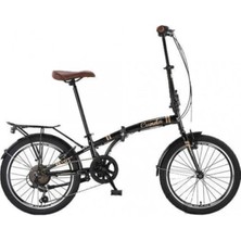 Feyza Design Katlanabilir 20 Jant Siyah ve Gold Renkli Bisiklet, 6 Vites, Hafif ve Pratik