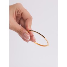 Narin Mücevherat Nar-In Altın Mücevherat Bilezik Görünümlü Modern Altın Kelepçe 05