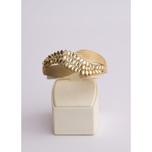 Narin Mücevherat Nar-In Altın Mücevherat Yaprak Motifli Modern Altın Kelepçe 11