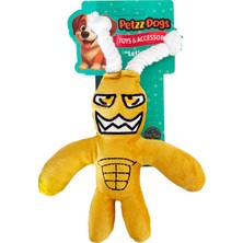 Petzzdogs Heady Sesli Dayanıklı Peluş Köpek Çiğneme Oyuncağı Sarı 22X16 cm