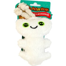 Petzzdogs Axelot Sesli Dayanıklı Peluş Köpek Çiğneme Oyuncağı Beyaz 15X9 cm