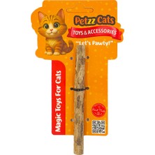 Petzzcats Stick Monster Matatabi ve Çıngırak Sesli Peluş Kedi Oyuncağı Kahverengi 0,9-1,1X12 cm