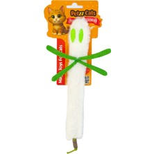 Petzzcats Sinek Matatabi ve Çıngırak Sesli Peluş Kedi Oyuncağı Beyaz 24X15 cm