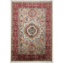 El Dokuma Orijinal Afgan Halı Memlük Desenli Kök Boya