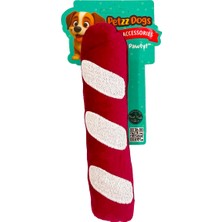 Petzzdogs Bread Sesli Dayanıklı Peluş Köpek Çiğneme Oyuncağı Bordo 21X10 cm
