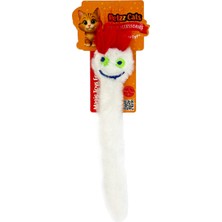 Petzzcats Zobi Matatabi ve Çıngırak Sesli Peluş Kedi Oyuncağı Beyaz 19X5 cm