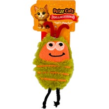 Petzzcats Bug Matatabi ve Çıngırak Sesli Peluş Kedi Oyuncağı Yeşil 16X8 cm