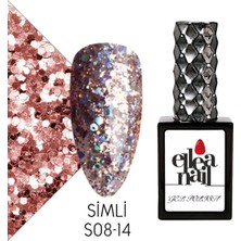 Ellea Nail Profesyonel Simli Kalıcı Oje 15ml S08-14