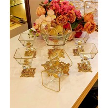 Elta Collection Karen 7 Parça Döküm Ayaklı Sunumluk Seti Magnolia Dondurmalık Cup ve Salata Kase Seti