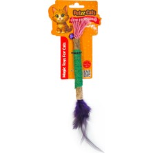 Petzzcats Zımpara Matatabi ve Çıngırak Sesli Peluş Kedi Oyuncağı Yeşil 1X20 cm