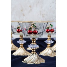 Krn Kiraz Detaylı Dondurmalık - Sütlü Tatlı Kasesi Kare 6lı