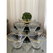 Atabey Home Collection 6 Adet  Kase & Çerezlik & Dondurmalık Gold Detaylı