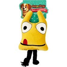 Petzzdogs Trape Sesli Dayanıklı Peluş Köpek Çiğneme Oyuncağı Sarı 23X15 cm