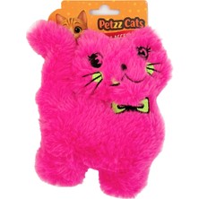 Petzzcats Kedi Şeklinde Matatabi ve Çıngırak Sesli Peluş Kedi Oyuncağı Pembe 17X12 cm