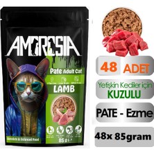 Ambrosia Kuzu Etli Pouch Yetişkin Kedi Maması 48 Adet