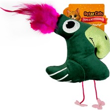 Petzzcats Parrot Matatabi ve Çıngırak Sesli Peluş Kedi Oyuncağı Yeşil 26X19 cm