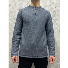 Black Steel Karyoka Dikişli Gizli Fermuarlı Erkek Sweatshırt