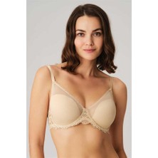 MOTTO10 Butik Balenli Desteksiz Dolgusuz Toparlayıcı Dantelli Küçültücü Sütyen