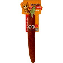 Petzzcats Peppry Matatabi ve Çıngırak Sesli Peluş Kedi Oyuncağı Kahverengi 28X4 cm