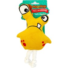 Petzzdogs Kuntik Sesli Dayanıklı Peluş Köpek Çiğneme Oyuncağı Bordo 22X16 cm