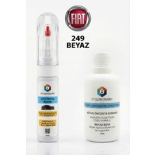 COLORGUARD FIAT-TOFAŞ 249 Beyaz İğneli & Fırçalı Şişe Rötuş Boyası ve Yüzey Temizleme Solüsyonu Seti
