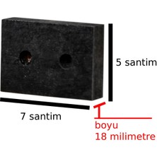 X-Perk Masa Sandalye Koltuk Sehpa Kanepe Ünite Ayak Yükseltici Takoz Siyah Renk Boy 18 Milim En 7x5 Santim
