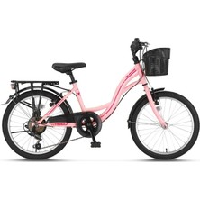 Ümit 2027 Alanya Sepetli Kız Çocuk Bisikleti V 20 Jant 6 Vites Light Pink