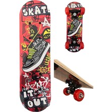 Feyza Design Renkli ve Dayanıklı Çocuk Kaykay 60 Cm, Başlangıç Seviyesi Eğlence Aracı