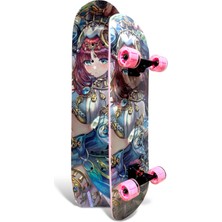 Feyza Design Işıklı Silikon Tekerli Profesyonel Zımparalı Kaykay