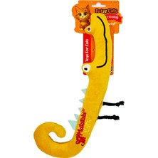 Petzzcats Crody Matatabi ve Çıngırak Sesli Peluş Kedi Oyuncağı Sarı 30X8 cm